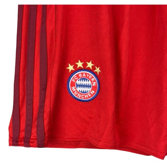 Adidas FC Bayern Munich Soccer Football Shorts Men L Red Trefoil - Picture 4 of 10